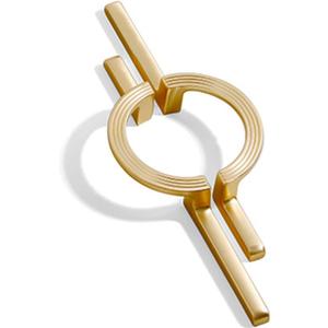 Kitchen Cabinet Handles Half Moon Modern Cabinet Pulls Semicircle Cabinet Drawer Pulls for Dresser Dathroom Cabinet Hardware (Semicircular, 2-Piece Matte Gold, Center Distance 3.77in/96mm)