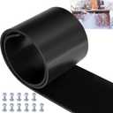 RunNico Universal Snow Plow Blade Flap - 72x 8x 1/4 Rubber Snow Deflector with 11 Sets Mounting Hardware - Snowplow Rubber Plow Deflector Attachments,Suitable for 48-72 Blades