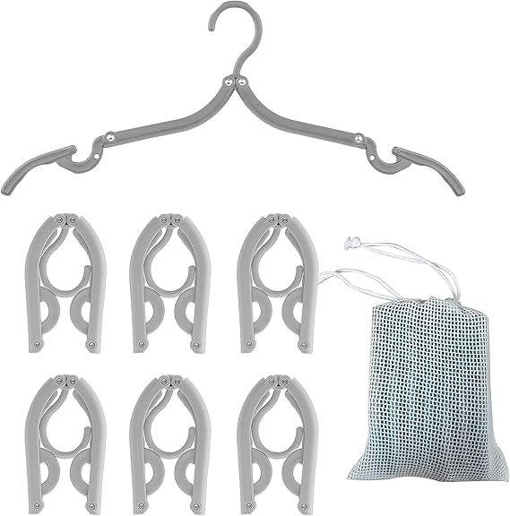 Conair Portable Clothes Hanger, Foldable Hanger Perfect for Travel, 7-Piece Set