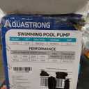 AQUASTRONG In/Above Ground Pool Pump, 1.5 HP Single Speed, 115V, with High Flow 8300GPH, Powerful Self Primming Swimming Pool Pumps with Filter Basket