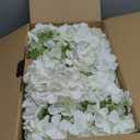 100 PCS Ivory Hydrangea Artificial Flowers, Faux Hydrangea Flowers Silk Full Flowers Heads with Stems for Wedding Centerpieces, Home, Garden, Baby Shower, Party Decoration
