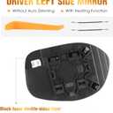 Driver Left Side Heated Mirror Glass Fits for Honda Odyssey 2014 2015 2016 2017 Replacement for 76253-TK8-A51 76253-TK8-A41