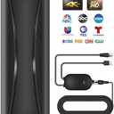 1600+ Miles Range TV Antenna Indoor, 2025 Upgraded Digital TV Antenna for Smart TV with Amplifier Signal Booster, Portable HD Antenna for TV Outdoor for Local Channels-Supports All TVs-36ft Coax Cable