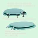 Elongated Toilet Seat Wood Toilet Seat Prevent Shifting with Zinc Alloy Hinges American Standard Size Toilet Seat Easy to Install also Easy to Clean(Elongated,Sparkling Turquoise)