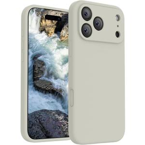 FireNova Magnetic for iPhone 17 Pro Case, Compatible with MagSafe, [Integrated Silicone Camera Control Button] [Camera Protection] Anti-Scratch Microfiber Lining Phone Case, 6.3", Stone