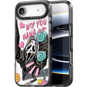 for iPhone Air Case Cute - Durable Shockproof 6.6 ft Drop Impact Phone Case - Funny Skeleton Halloween Horror Design for iPhone 17 Air (6.5") Black