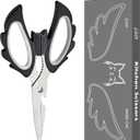 Livin Angel Wings Cat Style Kitchen Ambidextrous Scissors for Women, Large Grip Openings Utensils, Halloween Kitchen Accessories for Vegetables Meat Cutting, Comfortable Ergonomic Fit for Office