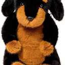 PEACH CAT Rottweiler Dog Stuffed Animal 14" Cute Puppy Plushies Soft Plush Toys Gifts for Kids Black