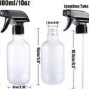 GearTrust Spray Bottles 10 oz BPA-free Matt Plastic Small Squirt Bottle, Fine Mist/Strong Stream Adjustable, Refillable Empty Mister Water Spray Bottles for Hair, Plant, Cleaning, Pet