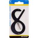 Hillman 4 in. Black Aluminum Nail-On Number 8 3 Pack
