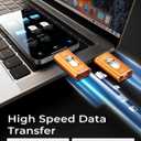 512GB Photo Stick for iPhone Flash Drive, Memory Stick Phone Storage for Photos and Videos Files Backup, Compatible with iPhone iPad Android PC, Plug & Play, No App Required (Cosmic Orange)