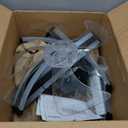 Addlon 24'' Ceiling Fans with Lights and Remote, Low Profile Flush Mount Ceiling Fan with Light, 3000-6000K Dimmable LED Fandelier, Modern Small Black Ceiling Fan for Bedroom, Kitchen, Living Room