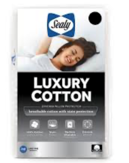 SEALY LUXURY COTTON PILLOW PROTECTOR -JM Queen