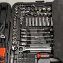 STARWORK TRUE MECHANIC 312-Piece Mechanics Tool Set and Socket Set, Professional 【Pliers Wrench】 SAE/Metric, Mirror-Finish Sockets & Ratchet Wrenches