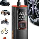 Tire Inflator Portable Air Compressor - Powerful 160PSI & 2X Faster, Accurate Pressure LCD Display, Cordless Easy Operation - Portable Air Pump for Car, Motorcycle, E-Bike, Ball
