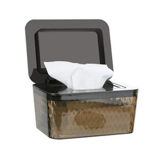 Wipes Dispenser, One-Handed Operation Wipe Holder for Baby & Adult, Seal-Designed Wipes Container for Bathroom Keep Diaper Wipes Fresh (Brown)