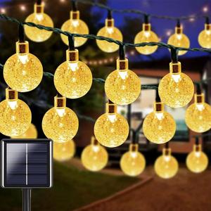 Solar String Lights Outdoor Waterproof, 8 Lighting Modes Solar Fairy Lights, Solar Powered Outdoor Lights for Garden, Backyard, Christmas, Wedding Party Decoration. (Warm White, 12m 100 Lights)
