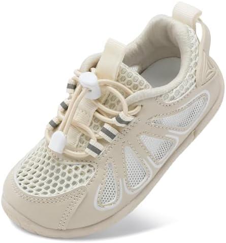 BARERUN Toddler Shoes Boy Girl Sneakers Lightweight Breathable Barefoot Running/Walking Shoes Toddler Tennis Shoes with Adjustable Tightness Size 180