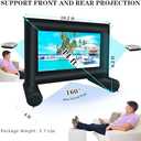 14 FT Inflatable Projector Movie Screen for Outside, Blow up Projector Screen Front/Rear Projection for Backyard Movie Night Outdoor Party