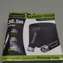 Doorich Garden Hose, Lightweight, Ultra Flexible, Durable, Kink-Free Water Hose - Made of TPU, Drinking Water Safe Material, Non-Shrinking, Easy to Store, All-Weather, Black (100 FT)