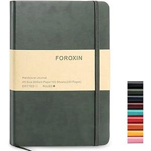 Pack of 3 foroxin Journal notebook (A5-Lined, Dark Green),192 Pages, Medium 5.7X8.3 inches - 80 gsm Thick Paper, Hardcover