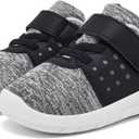 MORENDL Toddler Baby Shoes 0-4 Years Boy Girl Lightweight Breathable Non-Slip Sports Sneakers Running Walking Tennis Barefoot Shoes (Black)