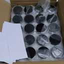 Bekith 40 Pack 1 oz Small Glass Jars, Empty Round Clear Glass Jars with Black Lids, Blank Labels & Inner Liners, Mini Cosmetic Containers Travel Jars for Cream, Lotion, Sample, Powder