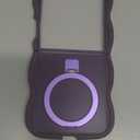 [Magnetic Stand & Wave Frame] Case for Samsung Galaxy Z Flip 7 [Fit for MagSafe] [Military Drop Protective] Not Yellowing Translucent Z Flip 7 Phone Ring Cover for Women Men 6.9" Purple