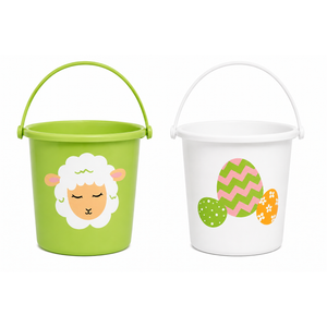 2 x Easter basket sheep & eggs