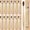 Newday 100 Pack Bamboo Toothbrushes Bulk, Individually Wrapped, BPA Free Soft Bristles Toothbrush, Recycled Packaging, Biodegradable ECO Friendly Toothbrushes for Home Hotel Travel (Black)