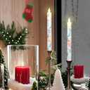 Christmas Decor Flameless Taper Candles with Remote Control & Timer, Nutcracker Design LED Taper Candles, Xmas Holiday Decorations, Set of 2