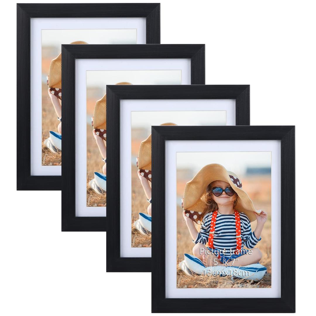 Picture Frame 9 x 13 cm Set of 24 Elegant Black Narrow Edge Photo Frame for Wall or Table Display, for Office, Living Room and Bedroom