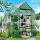 SPECILITE 565678Inch Walk-in Greenhouse, Heavy Duty Small Plant House with Thicken PE Cover and Steel Frame, for Garden, Outdoors, Indoors, Green