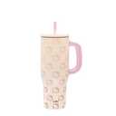 Zak Designs Sanrio Sutton Travel Tumbler for On the Go or At Home, 40oz Stainless Steel with Vacuum Insulation, Silicone Straw, and Carry Handle for Cold Drinks (Hello Kitty)