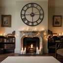36 Inch Extra Giant Oversized Large Wall Clocks for Living Room Decor,Big Black Roman Numerals Metal Wall Clocks for Bedroom, Kitchen, Office,Housewarming Gift
