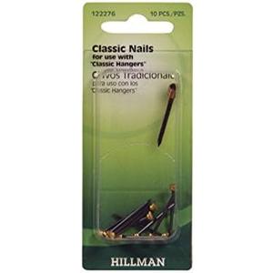 Hillman AnchorWire Steel-Plated Classic Picture Hanging Nails Pack of 1 Steel (Count of 10)