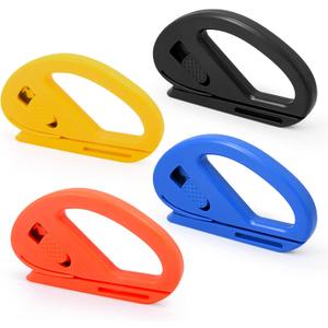 2 x EHDIS Wrapping Paper Rolls Cutter,Gift Wrap Cutter,Wrapping Paper Cutter Straight and Smooth Cutting Wrapping Paper Cutter for Christmas Birthday Holiday,Snitty Safety Vinyl Film Cutter-4 PCS (Mix Color)