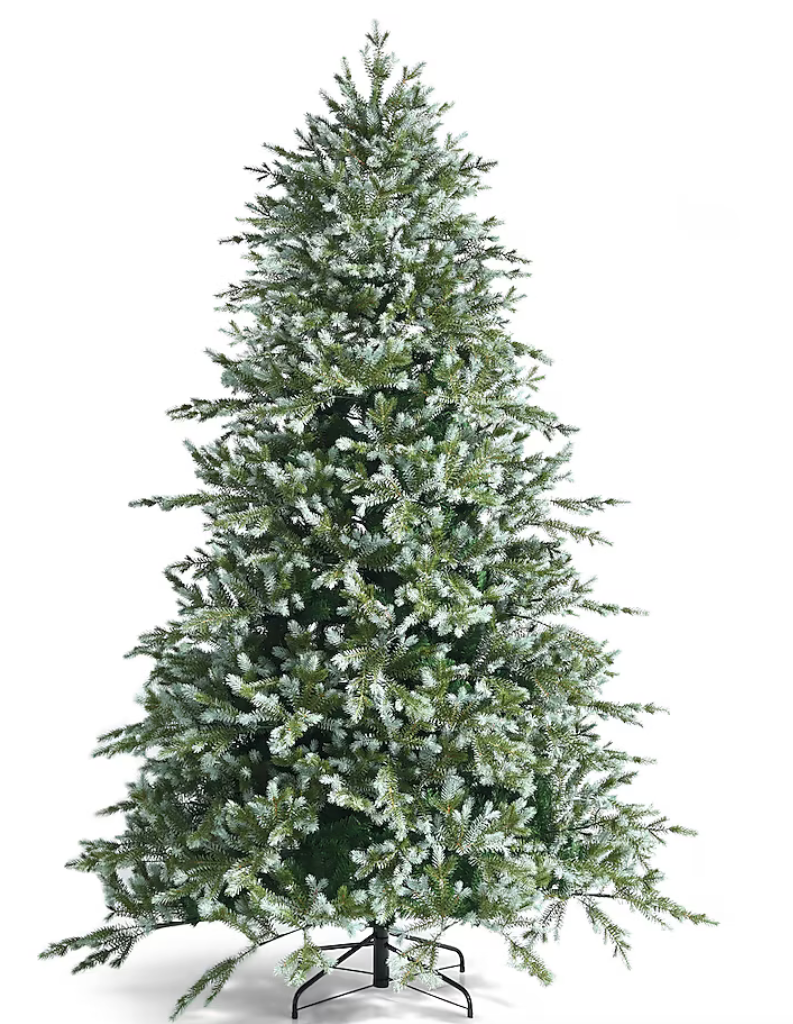 8 ft. Hinged Spruce Artificial Christmas Tree with 1658 Mixed PE and PVC Tips