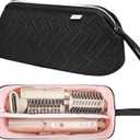 Leudes Hair Tools Travel Bag for Shark Flexstyle Carrying Case Portable Shark Hair Air Wrap Dryer Case Waterproof Dustproof Flat Curling Iron Travel Organizer (Black)
