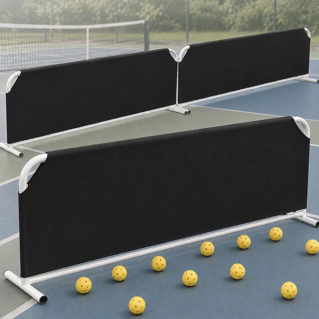 3 Pcs Court Divider Compatible with Pickle Ball Barrier
Low Profile Ball Stopper Fence, 12.3 ft Total Length, 1.5 ft High, Heavy Duty, Field Divider for Courts and Training Areas