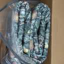 Vintage Dark Green Living Room Rug, 8x10 Washable Area Rugs for Dining Room Under Kitchen Table, Bedroom, Oriental Low Pile Stain Resistant Non-Slip Large Carpet (8x10 Dark Green)