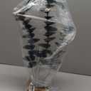 Deco 79 Metal Leaf Decorative Sculpture Home Decor Statue with Wood Base, Accent Figurine 9" x 4" x 18", Black