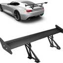 Seeutek GT Wing Spoiler 43.3 Inch Lightweight Aluminum Single Rear Wing, Adjustable Angle Car Spoiler Universal, Rear Spoiler for Cars Single Deck Black