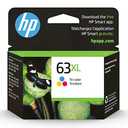 HP 63XL Tri-color High-yield Ink Cartridge | Works with Printer Series: DeskJet 1112, 2130, 3630; ENVY 4510, 4520; OfficeJet 3830, 4650, 5200 | Eligible for Instant Ink | F6U63AN