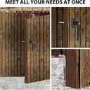 Hurrikom Shed Door Latch Kit with 5 Keys -L-Handle Lock Kit and 2 Packs Spring Loaded Latch Hardware for Sheds, Gates, Barn Doors, Wooden Window, Chicken Coops