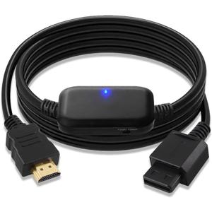 Wii to HDMI Adapter Cable [1080P/720P] Picture Quality Upscaler Resolution Enhancer Wii2HDMI Converter Supports All Display Modes Compatible with Nintendo Wii/Wii U Console (6.56FT, Plug & Play)
