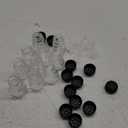 Potchen 10 Pcs Cube Shape Mini Salt and Pepper Shakers Bulk 0.5 oz Small Cube Glass Spice Shaker with Plastic Mini Funnels for Wedding Kitchen Restaurant Travel Camp Party (Black)