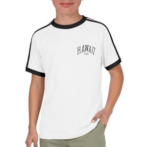 Boys Los Angeles California T Shirts Kids Fashion Short Sleeve Graphic Tees Casual Tops 5-14 Years (White)