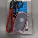 Sindeda for Honda Key fob Cover with Leather Keychain Soft TPU Full Cover Protection,for 2022 2023 2024 2025 Civic Accord HR-V Pilot CR-V,5-Buttons Key Fob Shell(Red)