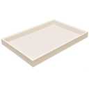 JETEHO Beige Velvet Jewelry Tray for Drawers Jewelrys Display Tray Stackable Jewelry Organizer Trays for Necklace Bracelet Ring Watch (1 Pack)